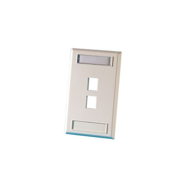 Ortronics 2-PORT FLUSH MOUNT UNLOADED, SINGLEGANG PLASTIC FACEPLATE KSFP2-88 - main